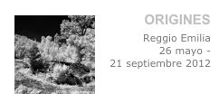   OR￼IGINES
Reggio Emilia
26 mayo - 
21 septiembre 2012
Galería ToArt
